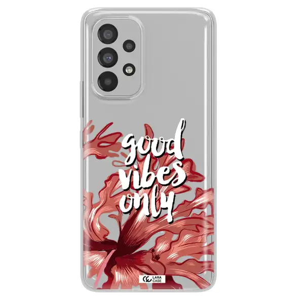 Tropical Vibes Red Samsung A53 Clear TPU Case