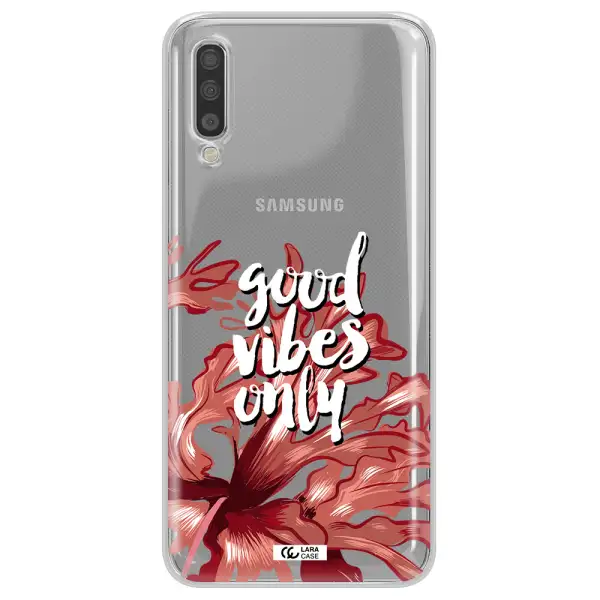 Tropical Vibes Red Samsung A70S Clear Tpu Case