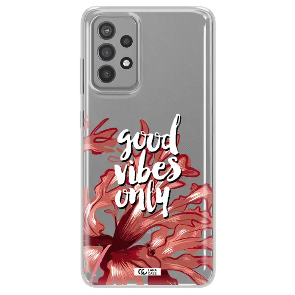 Tropical Vibes Red Samsung A72 Clear TPU Case