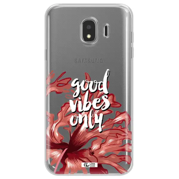 Tropical Vibes Red Samsung J4 Clear TPU Case