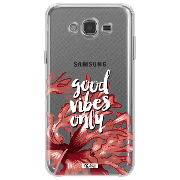 Tropical Vibes Red Samsung J7 2015 Clear TPU Case