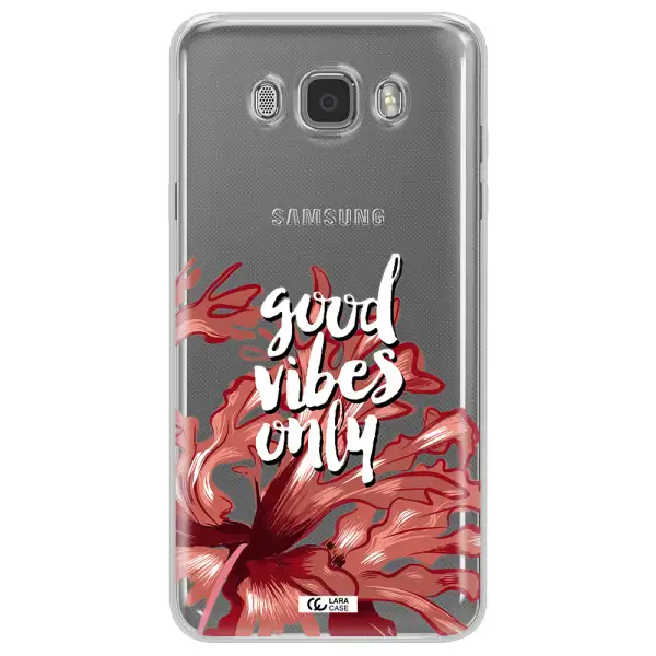 Tropical Vibes Red Samsung J7 2016 Clear TPU Case