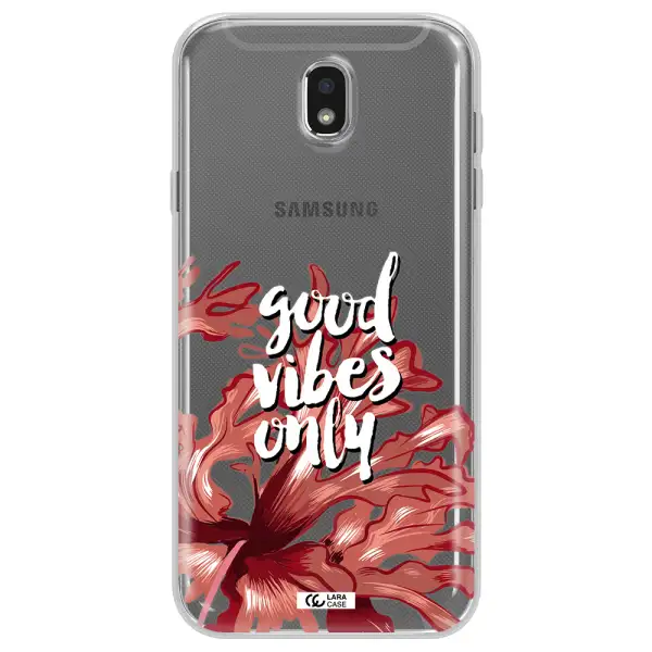 Tropical Vibes Red Samsung J7 Pro Clear TPU Case