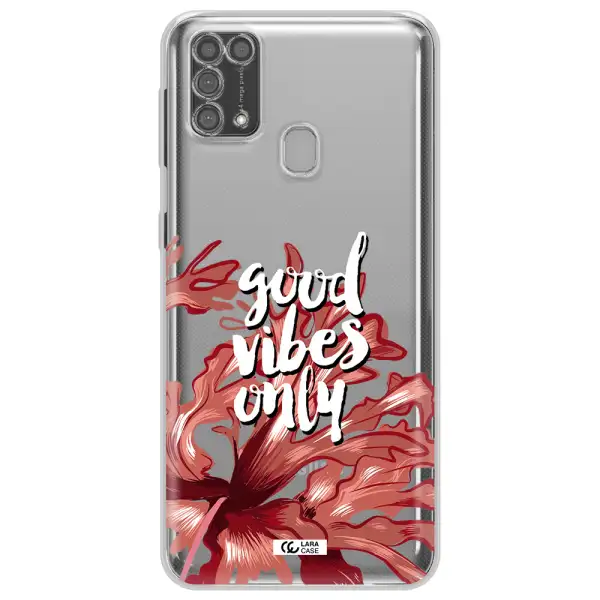 Tropical Vibes Red Samsung M31 Clear TPU Case