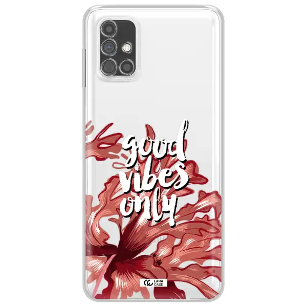 Tropical Vibes Red Samsung M51 Clear TPU Case