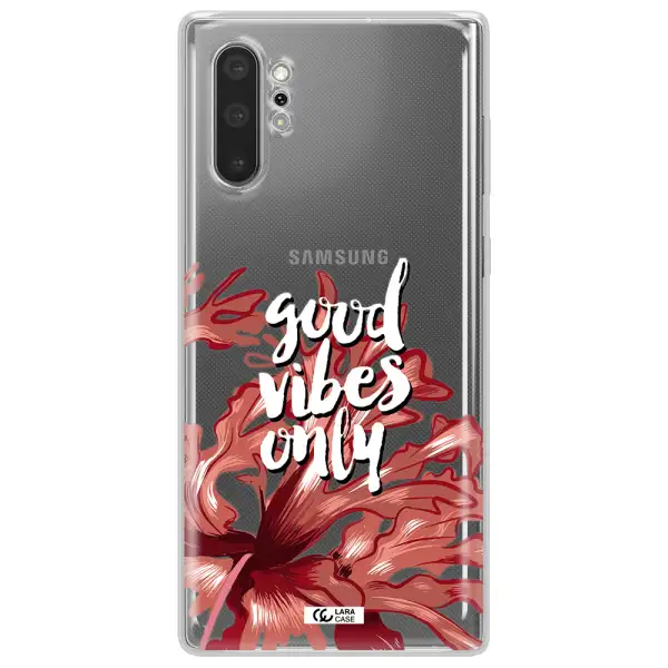 Tropical Vibes Red Samsung Note 10 Plus Clear TPU Case