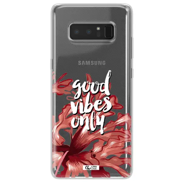 Tropical Vibes Red Samsung Note 8 Clear TPU Case