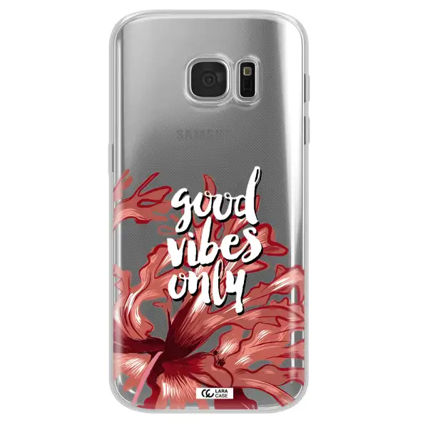 Tropical Vibes Red Samsung S 7 Clear TPU Case
