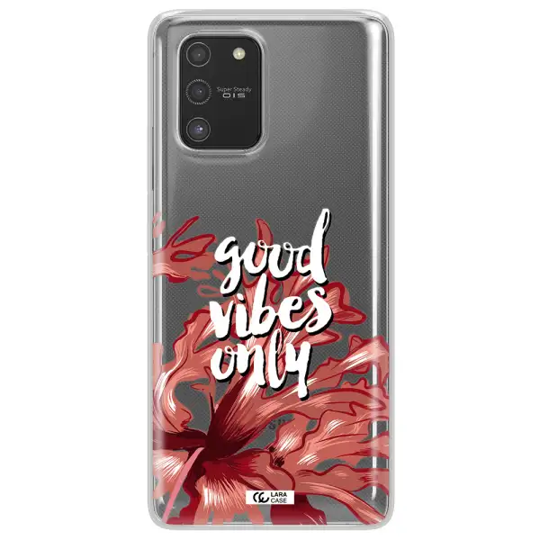 Tropical Vibes Red Samsung S10 Lite Clear TPU Case
