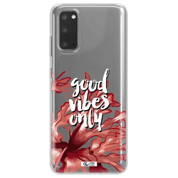 Tropical Vibes Red Samsung S20 Clear TPU Case