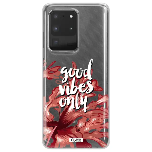 Tropical Vibes Red Samsung S20 Ultra Clear TPU Case