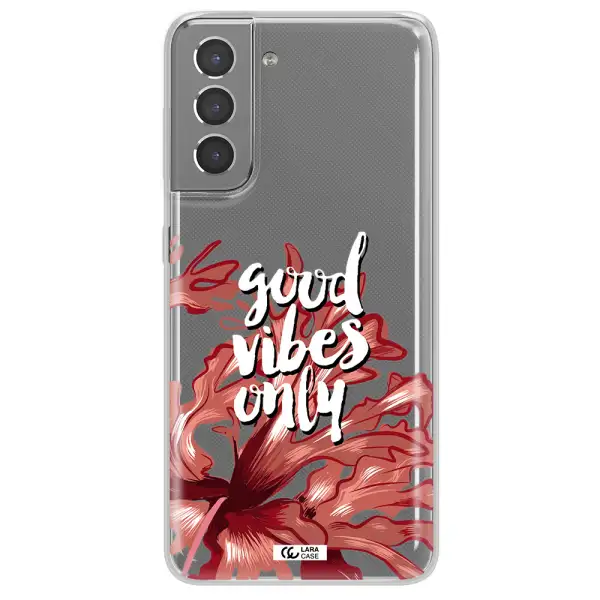 Tropical Vibes Red Samsung S21 Clear TPU Case