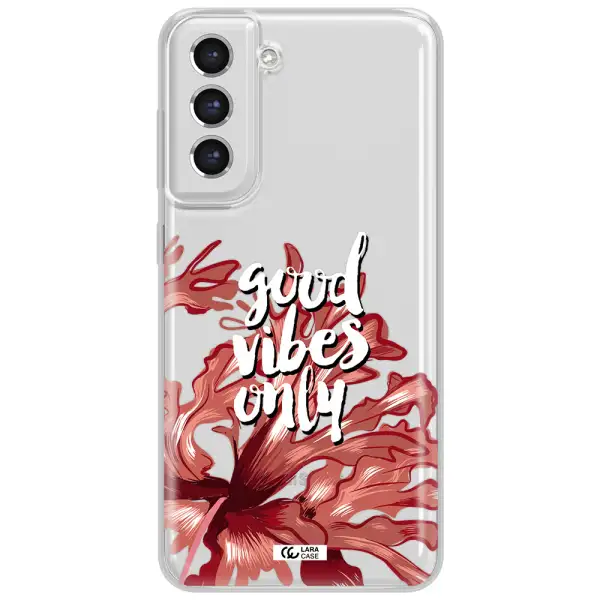 Tropical Vibes Red Samsung S21 Fe Clear Tpu Case