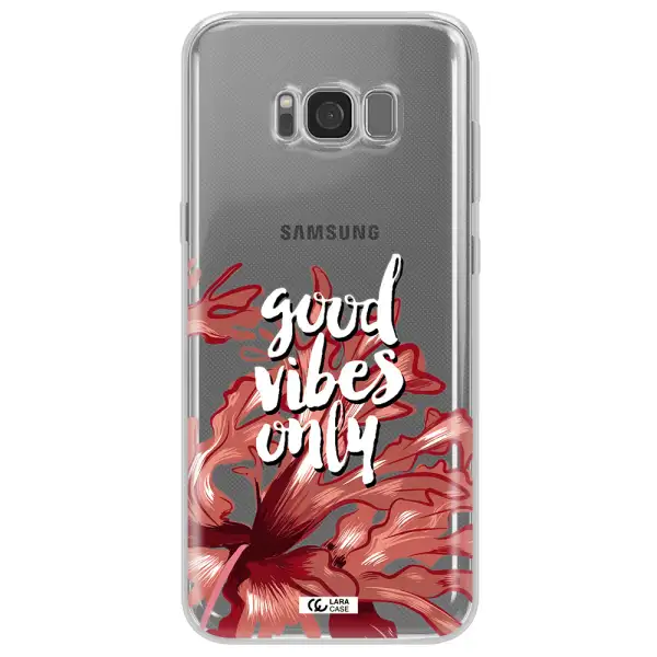 Tropical Vibes Red Samsung S8 Plus Clear TPU Case