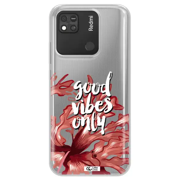Tropical Vibes Red Xiaomi Redmi 10A Clear TPU Case