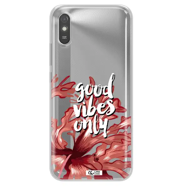 Tropical Vibes Red Xiaomi Redmi 9A Clear TPU Case