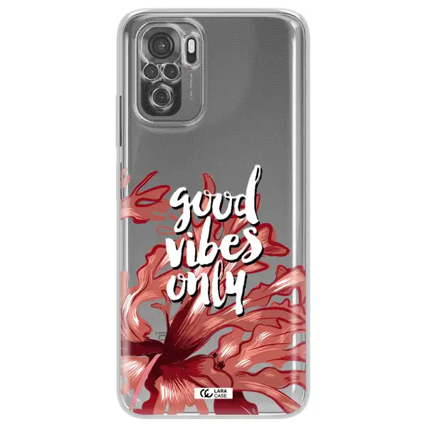 Tropical Vibes Red Xiaomi Redmi Note 10S Clear Tpu Case