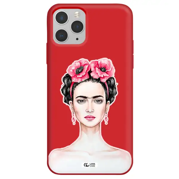 Ferida Watercolor Apple iPhone 11 pro Silicone Imperial Red Case