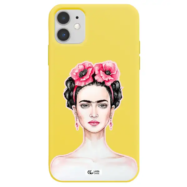 Ferida Watercolor Apple iPhone 11 Silicone canary yellow Case