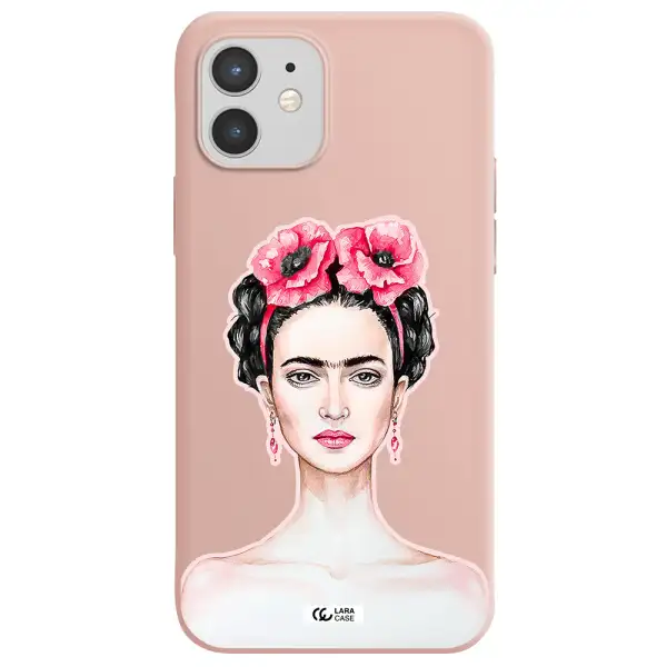 Ferida Watercolor Apple iPhone 12 Silicone pastel pink Case