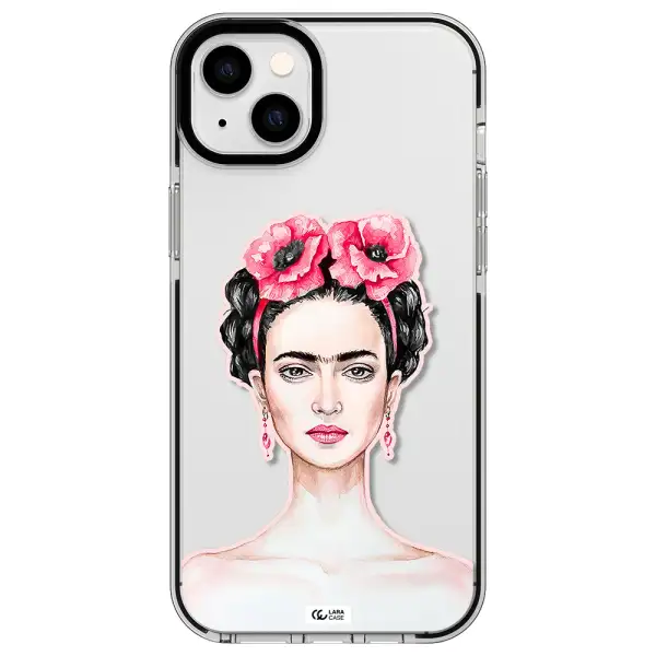 Ferida Watercolor Apple iPhone 14 plus impact black border Case