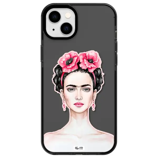 Ferida Watercolor Apple iPhone 14 plus impact Smoke Black Case