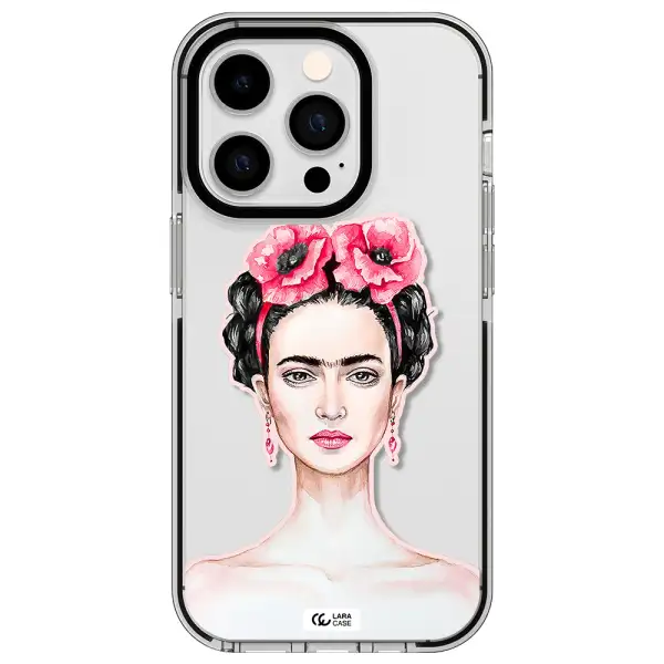 Ferida Watercolor Apple iPhone 14 pro impact black border Case