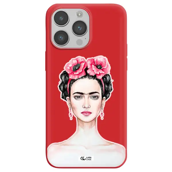 Ferida Watercolor Apple iPhone 14 pro max Silicone Imperial Red Case
