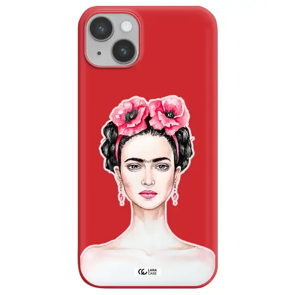 Ferida Watercolor Apple iPhone 14 Silicone Imperial Red Case