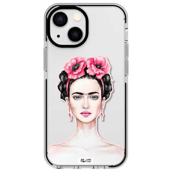 Ferida Watercolor Apple iPhone 15 impact black border Case