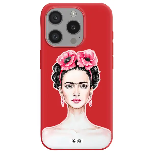 Ferida Watercolor Apple Iphone 15 Pro Silicone Imperial Red Case