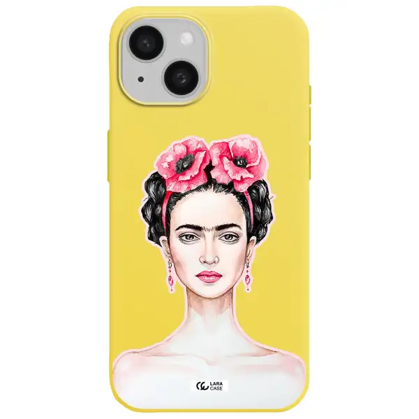 Ferida Watercolor Apple iPhone 15 Silicone canary yellow Case