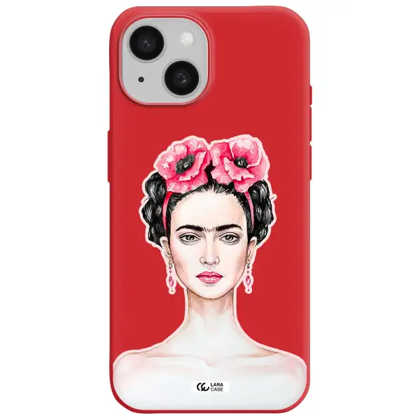 Ferida Watercolor Apple Iphone 15 Silicone Imperial Red Case