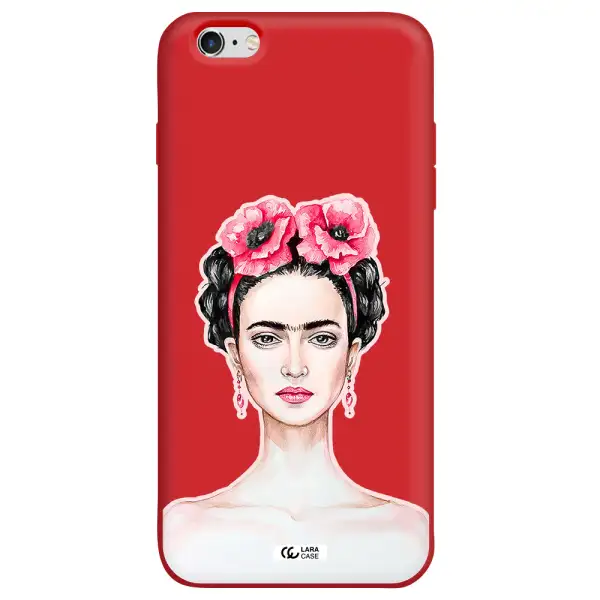 Ferida Watercolor Apple iPhone 6 plus Silicone Imperial Red Case