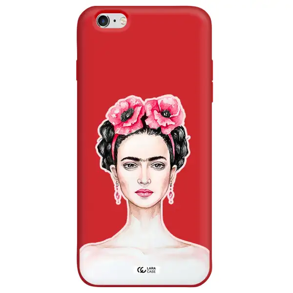 Ferida Watercolor Apple iPhone 6 s plus Silicone Imperial Red Case