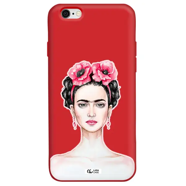 Ferida Watercolor Apple iPhone 6 Silicone Imperial Red Case