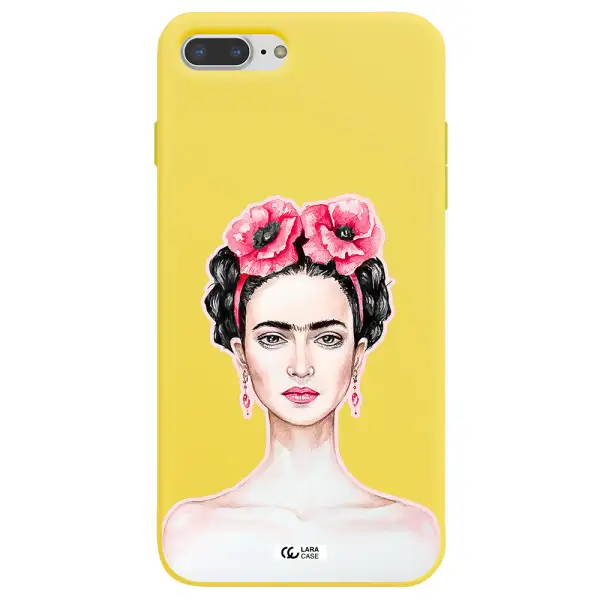 Ferida Watercolor Apple iPhone 8 plus Silicone canary yellow Case