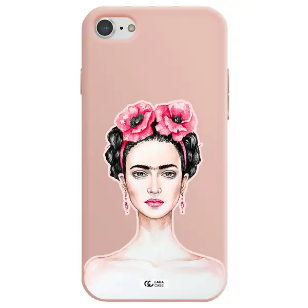 Ferida Watercolor Apple iPhone 8 Silicone pastel pink Case