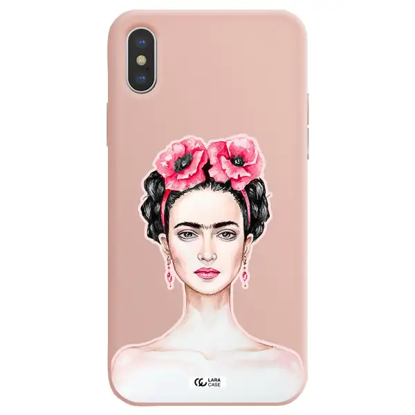 Ferida Watercolor Apple iPhone X Silicone pastel pink Case