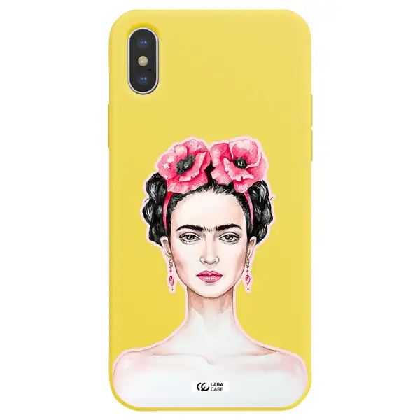 Ferida Watercolor Apple iPhone XS max Silicone canary yellow Case