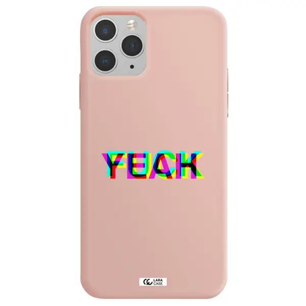 F#*K Yeah Apple iPhone 11 pro max Silicone pastel pink Case