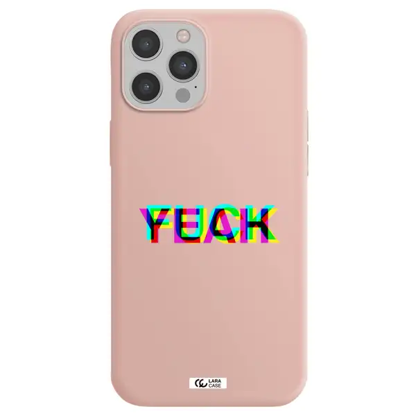 F#*K Yeah Apple iPhone 12 pro Silicone pastel pink Case