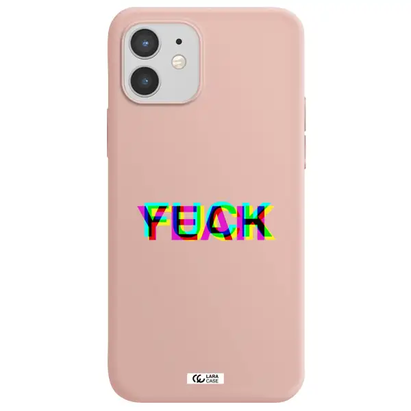 F#*K Yeah Apple iPhone 12 Silicone pastel pink Case