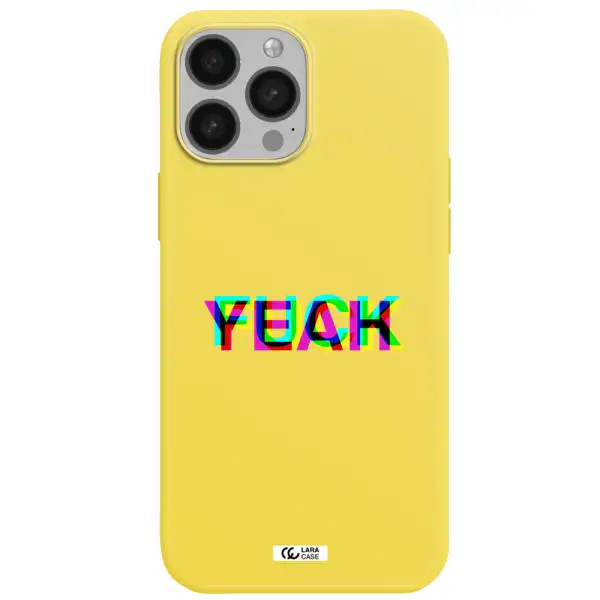 F#*K Yeah Apple iPhone 13 Pro Max Silicone canary yellow Case