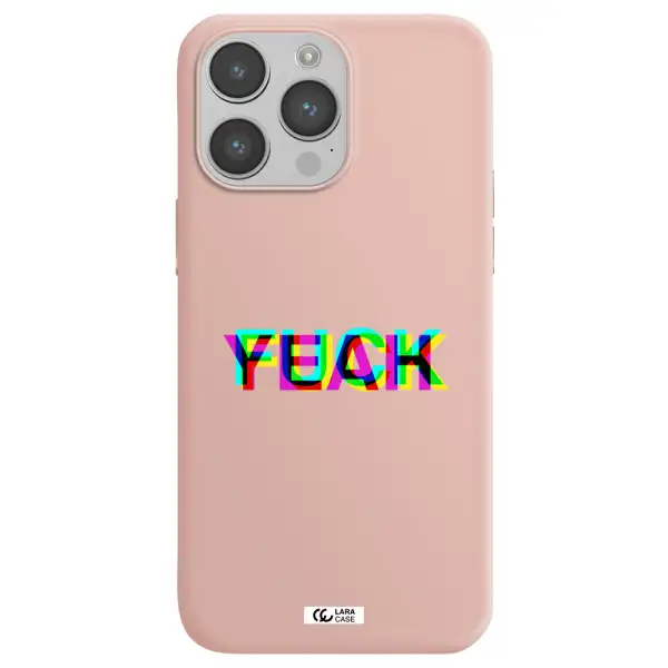 F#*K Yeah Apple iPhone 14 pro max Silicone pastel pink Case