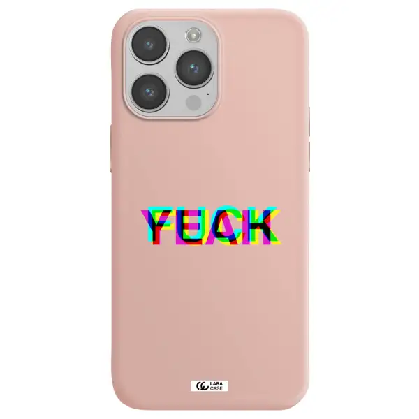 F#*K Yeah Apple iPhone 14 pro Silicone pastel pink Case