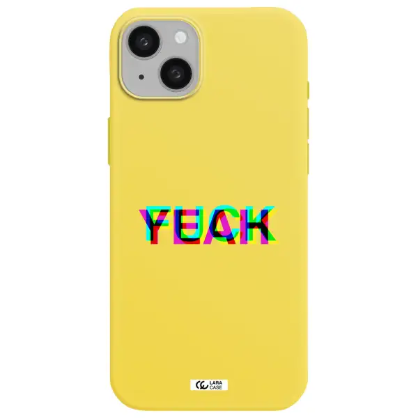 F#*K Yeah Apple iphone 15 plus Silicone canary yellow Case
