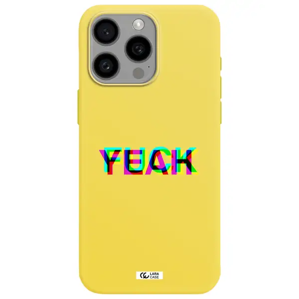 F#*K Yeah Apple Iphone 15 Pro max Silicone canary yellow Case