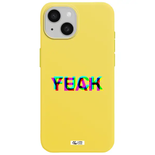 F#*K Yeah Apple iPhone 15 Silicone canary yellow Case