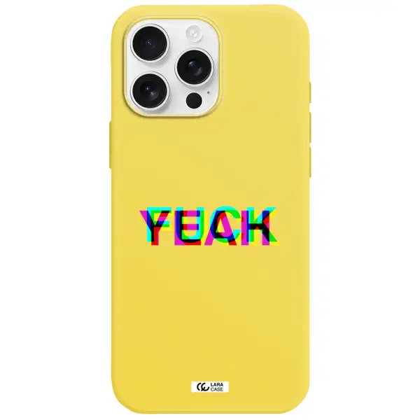 F#*K Yeah Apple Iphone 16 Pro Max Silicone Canary Yellow Case